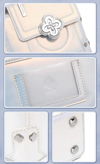 March 7th shoulder bag side profile and metal hardware