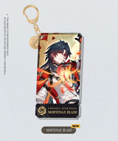 Mortenax Blade Nihility acrylic charm with gold-tone clasp