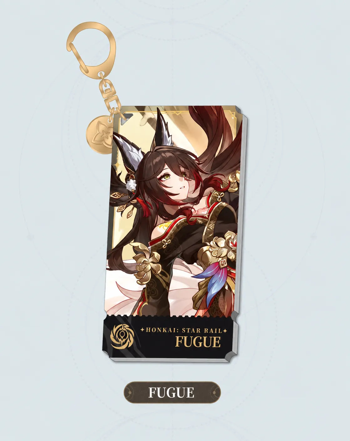 Fugue Nihility acrylic charm with gold-tone clasp