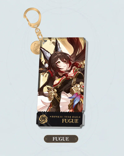 Fugue Nihility acrylic charm with gold-tone clasp