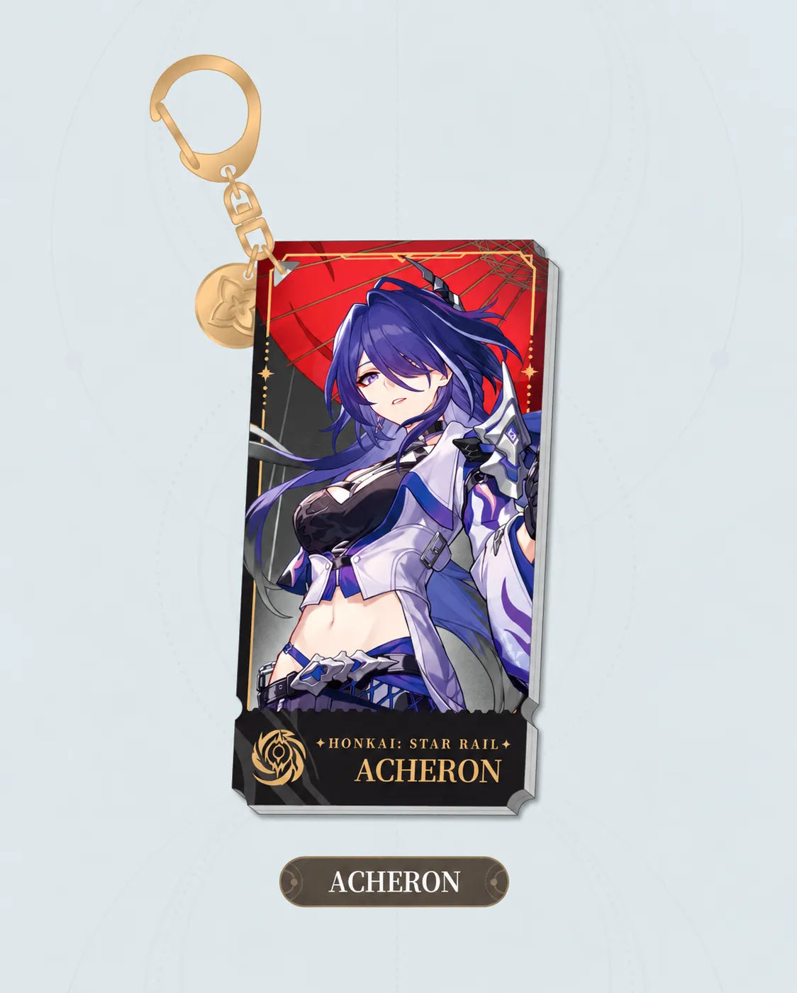 Acheron Nihility acrylic charm with gold-tone clasp