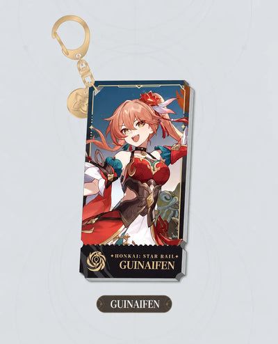 Guinaifen Nihility acrylic charm with gold-tone clasp
