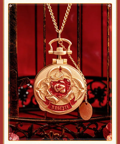Detailed view of the metal charm and interchangeable acrylic artwork plates