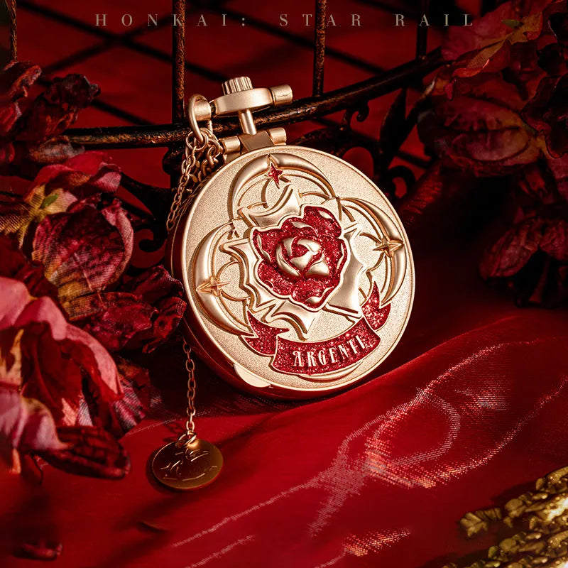 Pocket Watch-Style Metal Charm with interchangeable acrylic artwork plates
