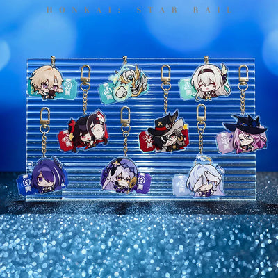 Honkai: Star Rail Pom-Pom Gallery Acrylic Charms collection display