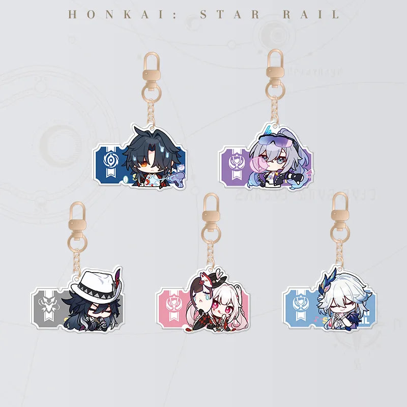Honkai: Star Rail Pom-Pom Gallery Acrylic Charms assorted character designs