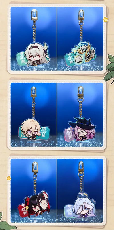 Honkai: Star Rail Pom-Pom Gallery Acrylic Charms actual product display