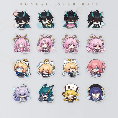 Honkai: Star Rail Pom-Pom Gallery Celestial Eyes Above Mortal Ruins Chibi Sticker Pack