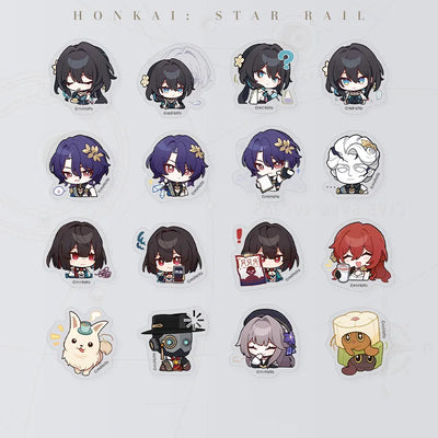 Honkai: Star Rail Pom-Pom Gallery Crown of the Mundane and Divine Chibi Sticker Pack