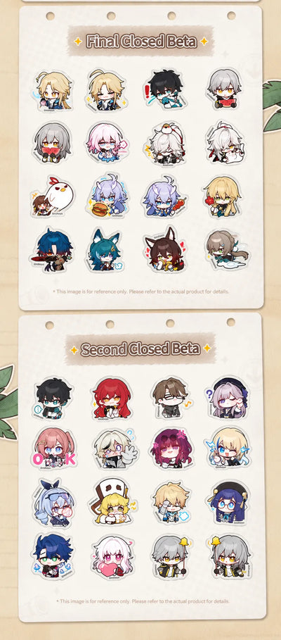 Honkai: Star Rail Pom-Pom Gallery Final Closed Beta and Second Closed Beta sticker designs