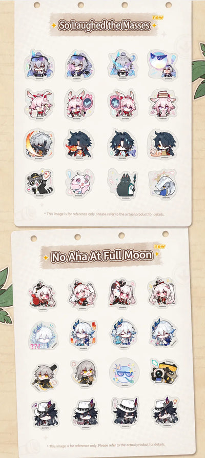 Honkai: Star Rail Pom-Pom Gallery So Laughed the Masses and No Aha At Full Moon sticker designs