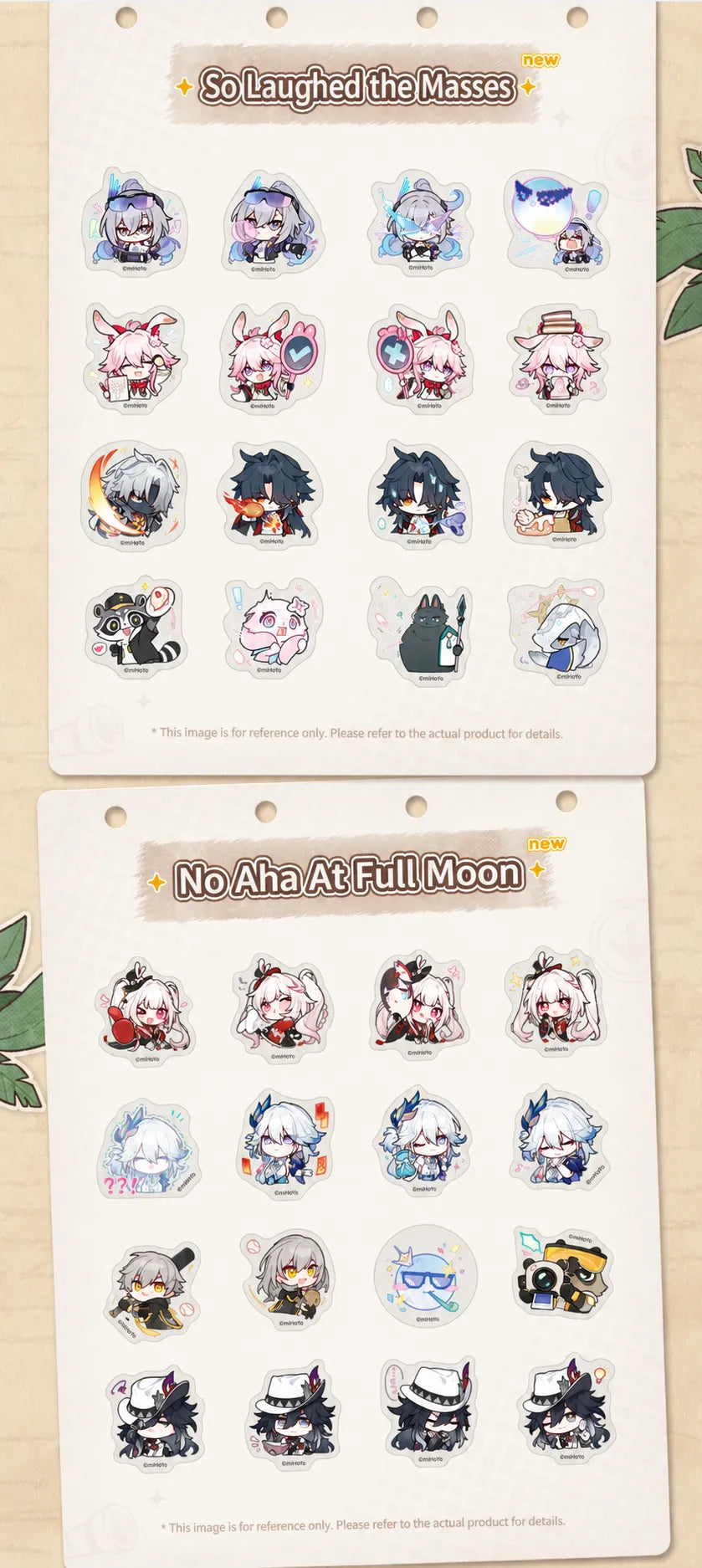 Honkai: Star Rail Pom-Pom Gallery So Laughed the Masses and No Aha At Full Moon sticker designs