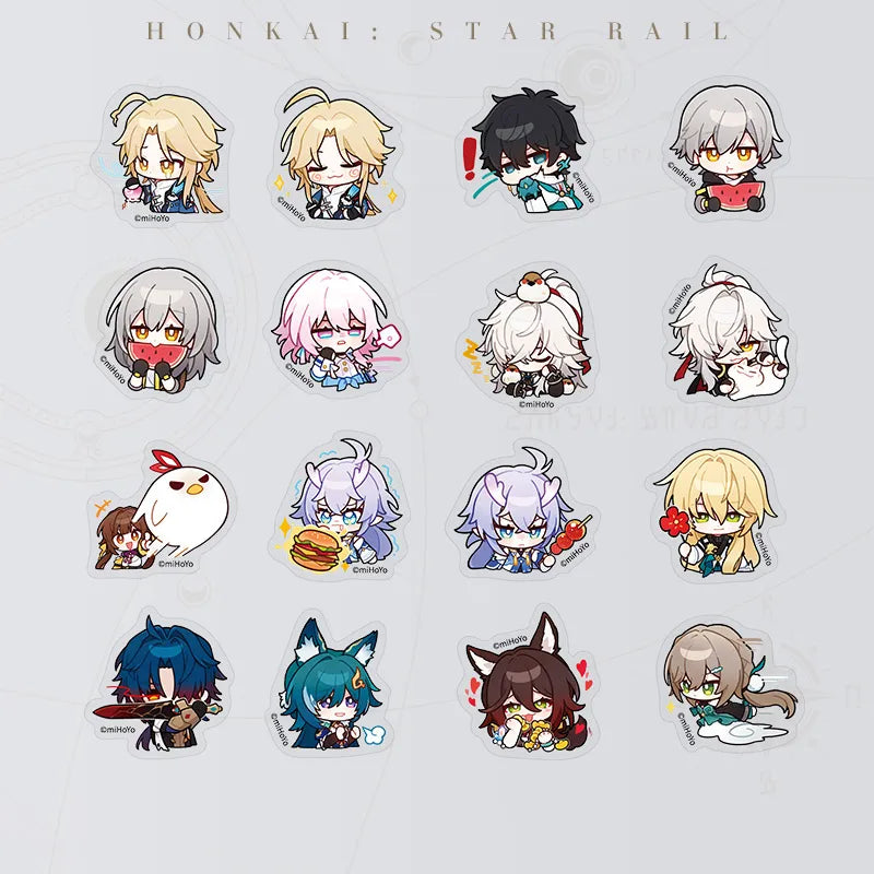 Honkai: Star Rail Pom-Pom Gallery Final Closed Beta Chibi Sticker Pack