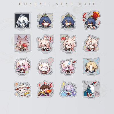 Honkai: Star Rail Pom-Pom Gallery Finest Duel Under the Pristine Blue Chibi Sticker Pack