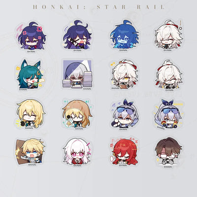Honkai: Star Rail Pom-Pom Gallery Galactic Roaming Chibi Sticker Pack