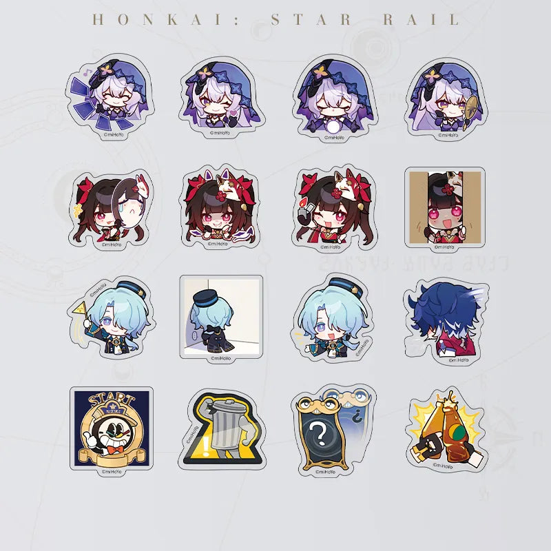 Honkai: Star Rail Pom-Pom Gallery If One Dreams At Midnight Chibi Sticker Pack