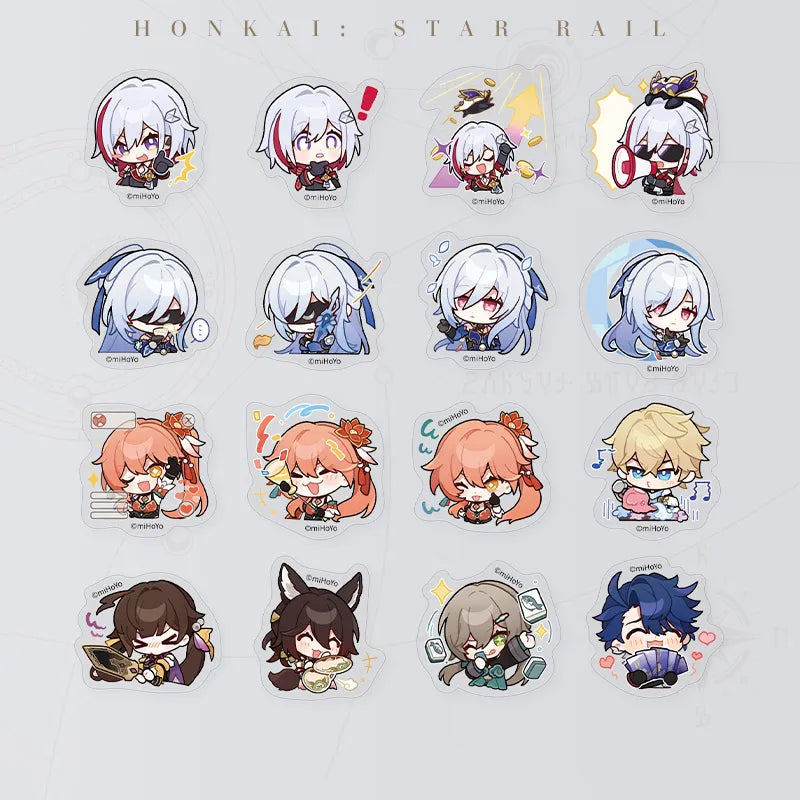 Honkai: Star Rail Pom-Pom Gallery Jolted Awake From a Winter Dream Chibi Sticker Pack