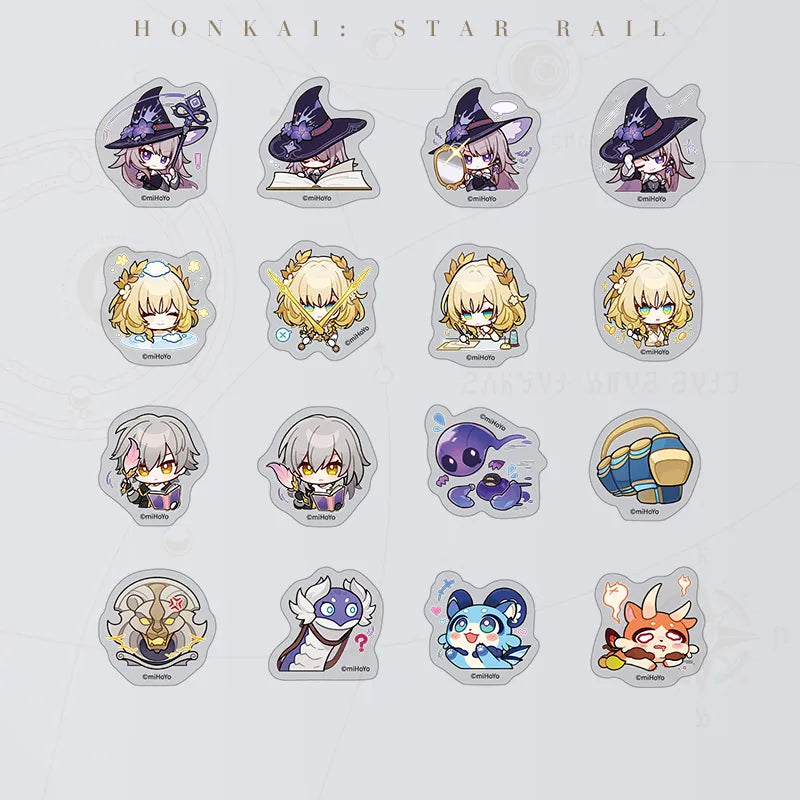 Honkai: Star Rail Pom-Pom Gallery Paean of Era Nova Chibi Sticker Pack