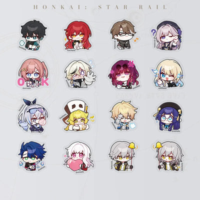 Honkai: Star Rail Pom-Pom Gallery Second Closed Beta Chibi Sticker Pack