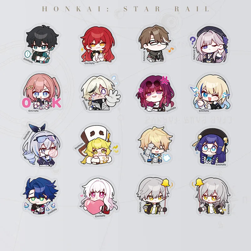 Honkai: Star Rail Pom-Pom Gallery Second Closed Beta Chibi Sticker Pack
