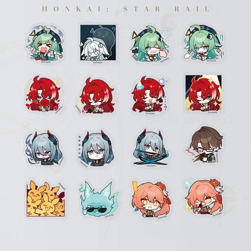Honkai: Star Rail Pom-Pom Gallery The Crepuscule Zone Chibi Sticker Pack