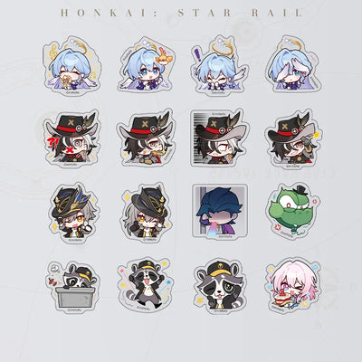 Honkai: Star Rail Pom-Pom Gallery Then Wake to Weep Chibi Sticker Pack