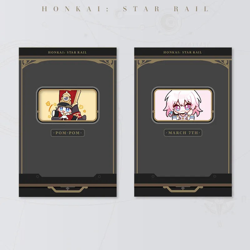 Honkai: Star Rail Pom-Pom Gallery Chibi Sticky Note Set back view
