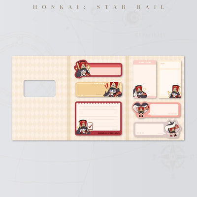 Honkai: Star Rail Pom-Pom Gallery Chibi Sticky Note Set featuring Pom-Pom