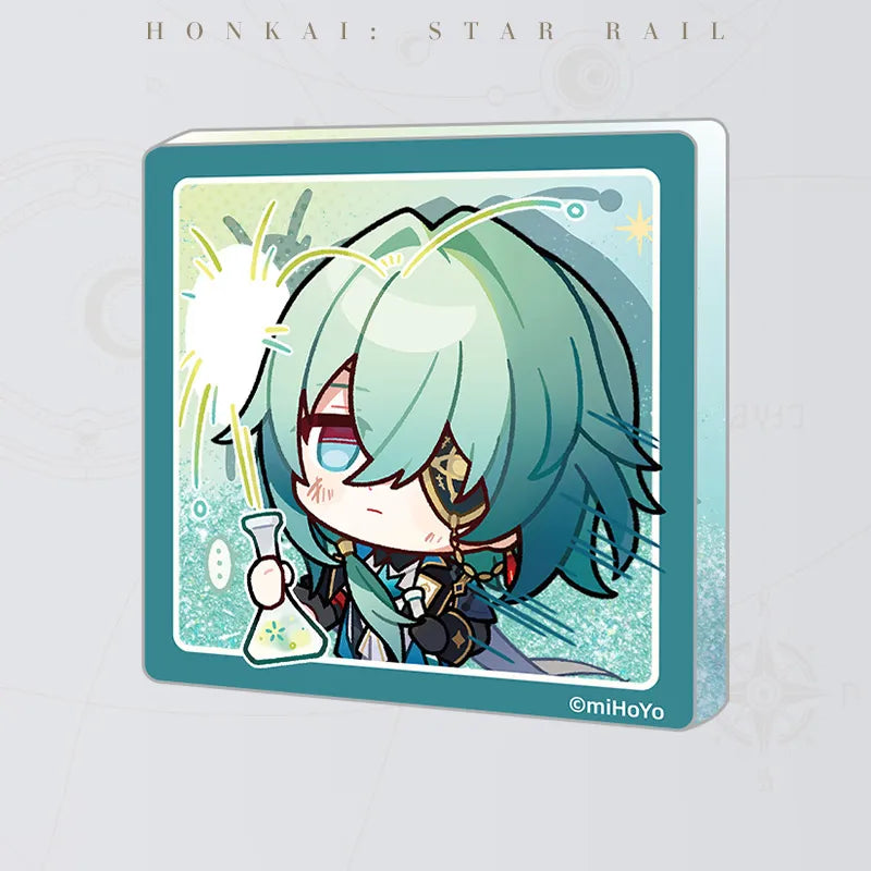 Honkai: Star Rail Pom-Pom Gallery Flowing Sand Acrylic Fridge Magnet featuring Anaxa