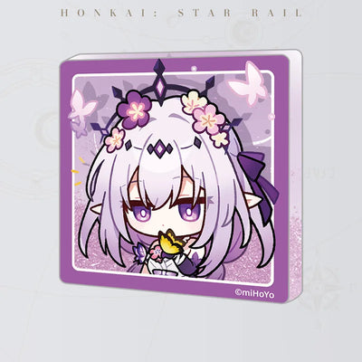 Honkai: Star Rail Pom-Pom Gallery Flowing Sand Acrylic Fridge Magnet featuring Castorice
