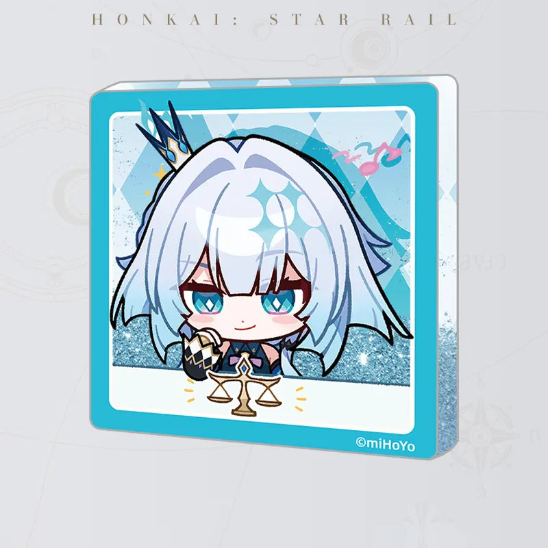 Honkai: Star Rail Pom-Pom Gallery Flowing Sand Acrylic Fridge Magnet featuring Cerydra