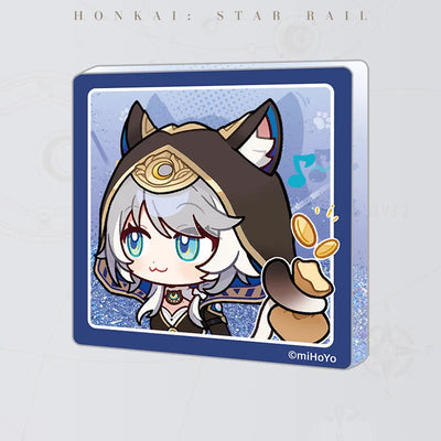 Honkai: Star Rail Pom-Pom Gallery Flowing Sand Acrylic Fridge Magnet featuring Cipher