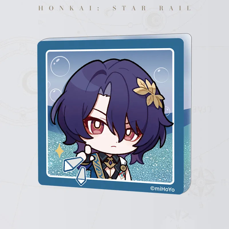 Honkai: Star Rail Pom-Pom Gallery Flowing Sand Acrylic Fridge Magnet featuring Dr. Ratio