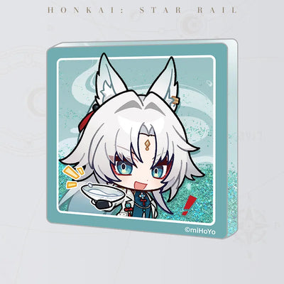 Honkai: Star Rail Pom-Pom Gallery Flowing Sand Acrylic Fridge Magnet featuring Feixiao