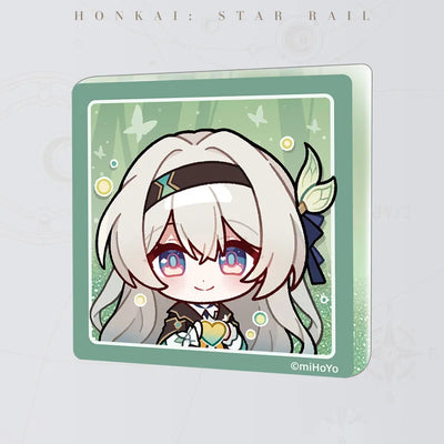 Honkai: Star Rail Pom-Pom Gallery Flowing Sand Acrylic Fridge Magnet featuring Firefly