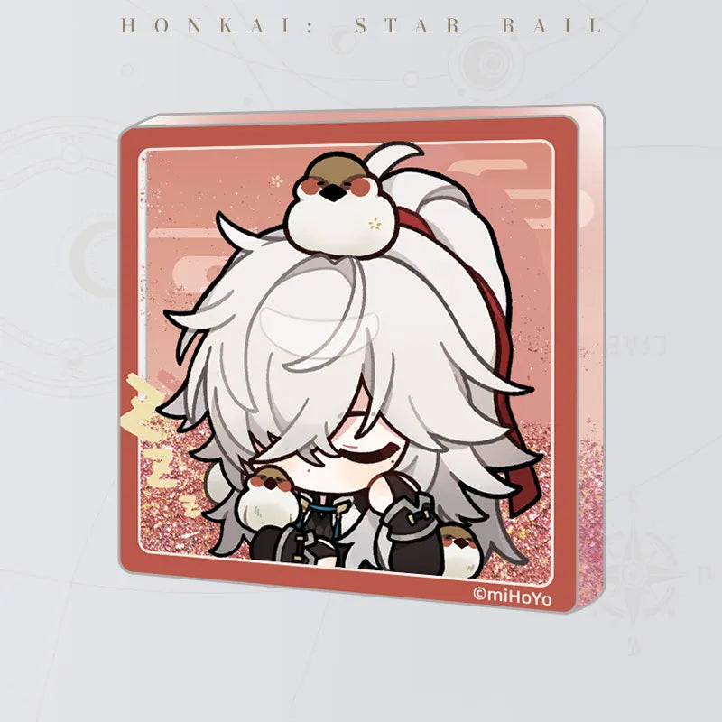 Honkai: Star Rail Pom-Pom Gallery Flowing Sand Acrylic Fridge Magnet featuring Jing Yuan