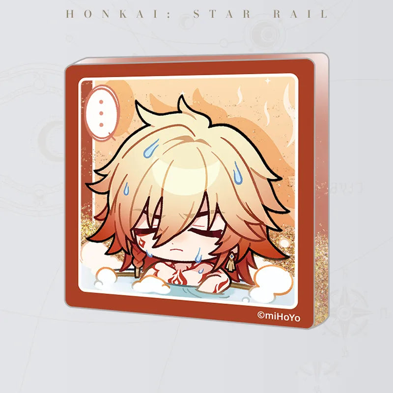 Honkai: Star Rail Pom-Pom Gallery Flowing Sand Acrylic Fridge Magnet featuring Mydei