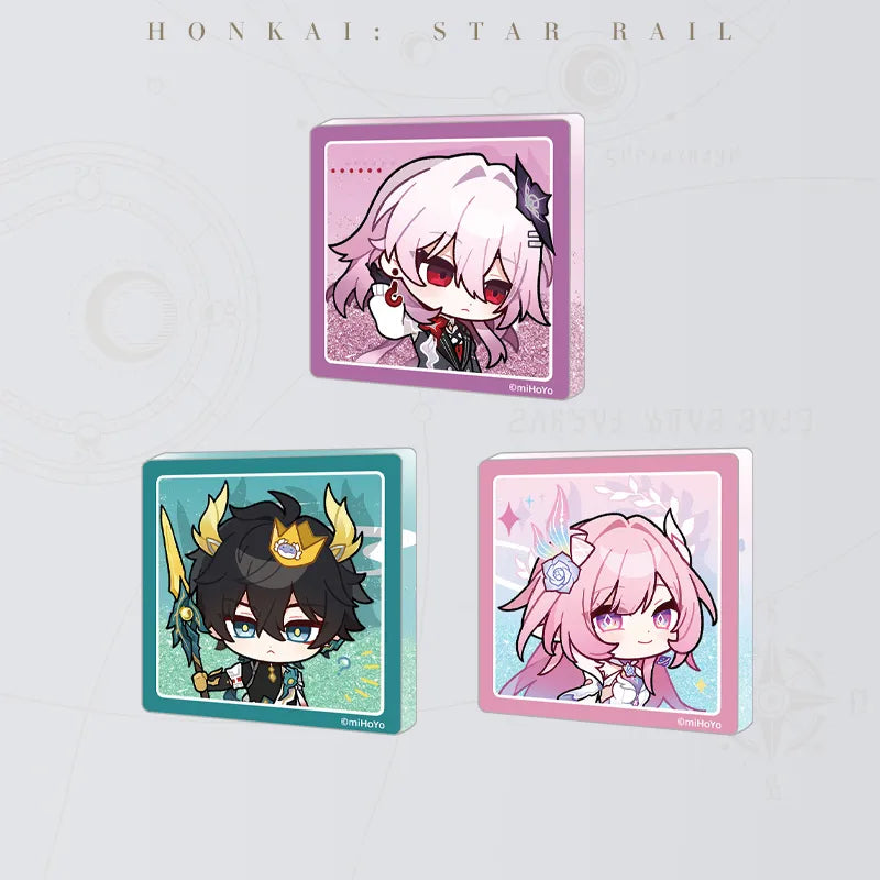 Honkai: Star Rail Pom-Pom Gallery Series Flowing Sand Acrylic Fridge Magnet collection