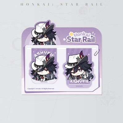 Honkai: Star Rail Pom-Pom Gallery Magnetic Bookmarks featuring Ashveil