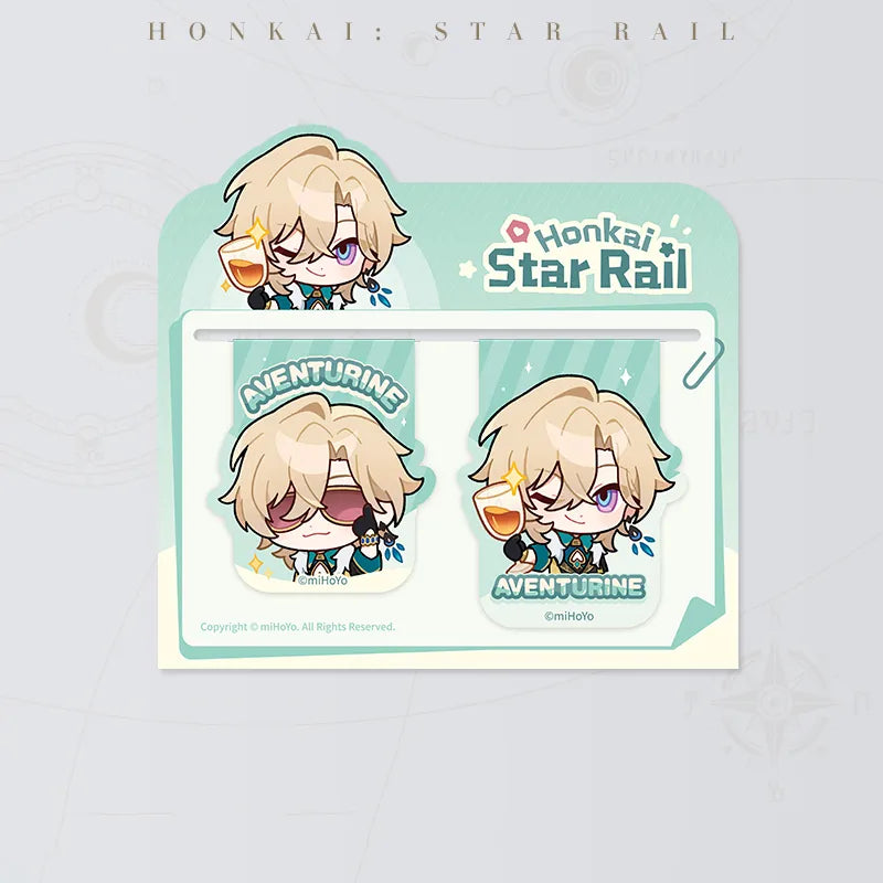 Honkai: Star Rail Pom-Pom Gallery Magnetic Bookmarks featuring Aventurine