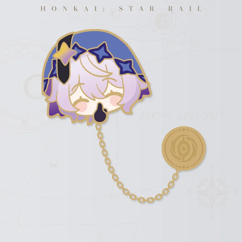 Honkai: Star Rail Pom-Pom Gallery Black Swan metal badge