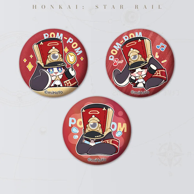 Honkai: Star Rail Pom-Pom Gallery Pom-Pom Mini Tinplate Badge Set