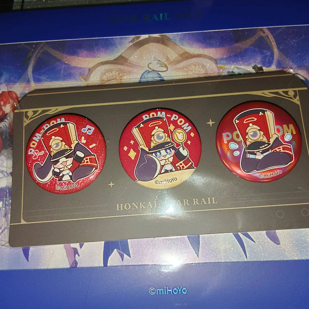 Honkai: Star Rail Pom-Pom Gallery Series Mini Tinplate Badge Set
