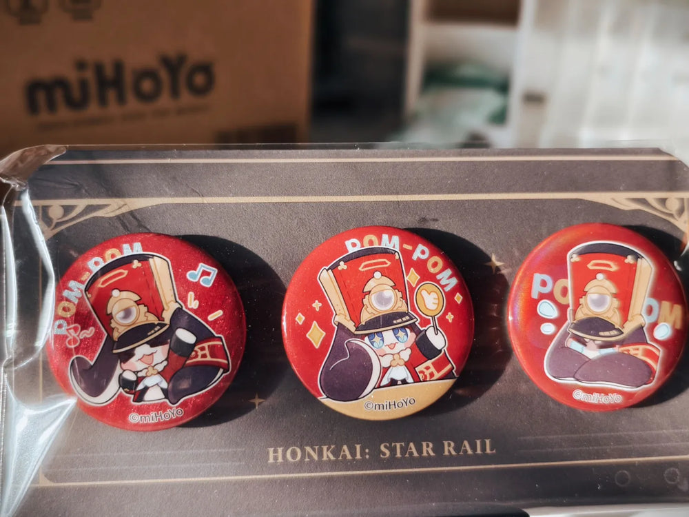 Honkai: Star Rail Pom-Pom Gallery Series Mini Tinplate Badge Set