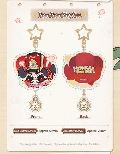 Honkai: Star Rail Pom-Pom Gallery Pom-Pom Happy Ver. acrylic charm front and back
