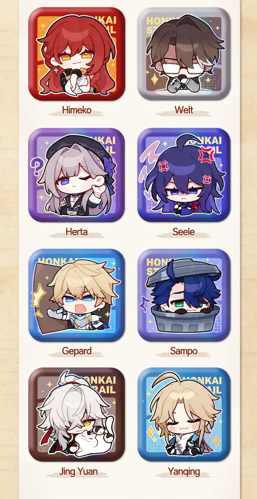 Honkai: Star Rail Pom-Pom Gallery Square Badges detail 12