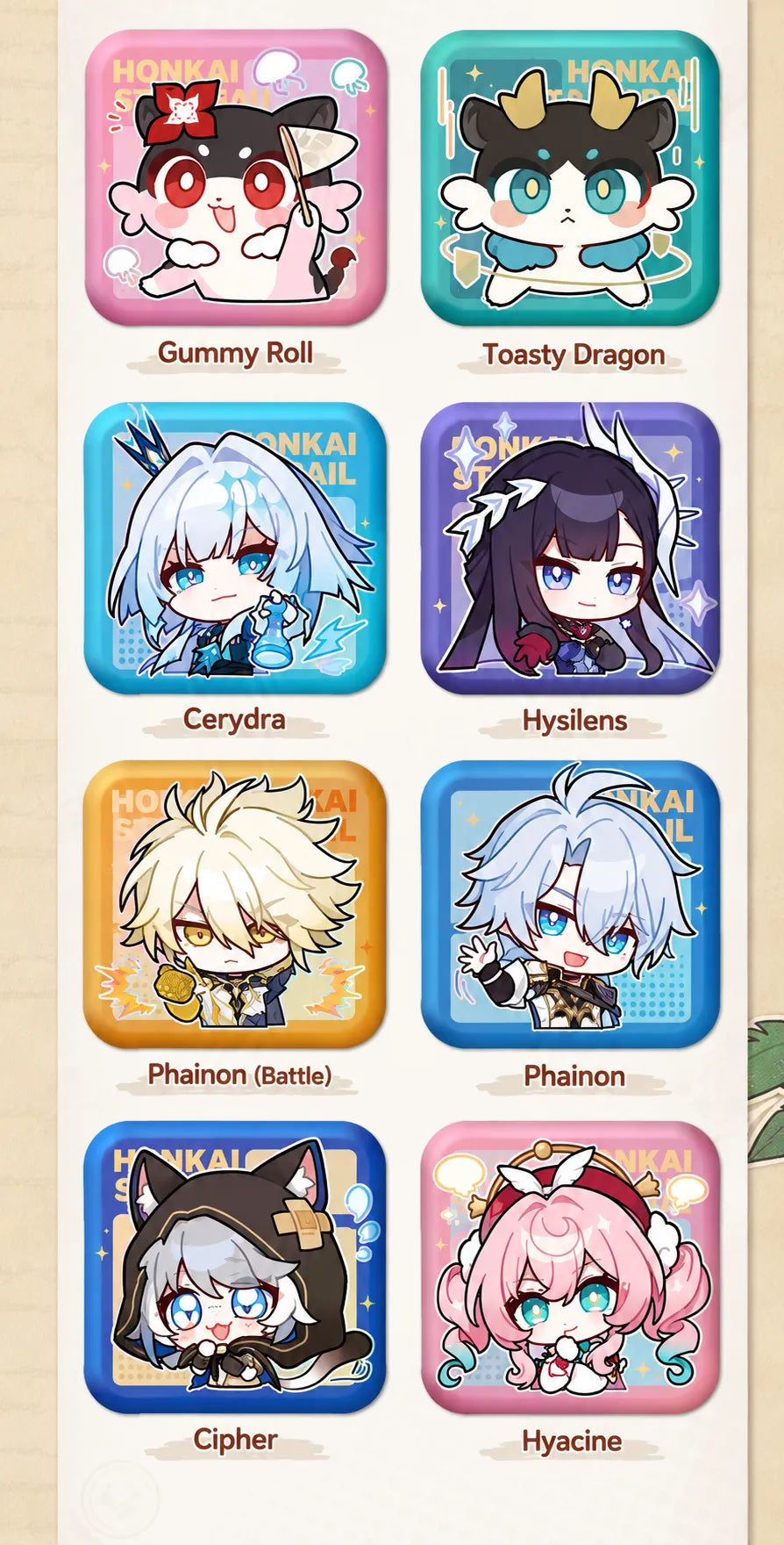 Honkai: Star Rail Pom-Pom Gallery Square Badges detail 5