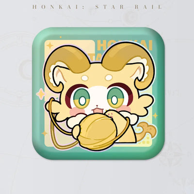 Honkai: Star Rail Pom-Pom Gallery Oatmeal square badge