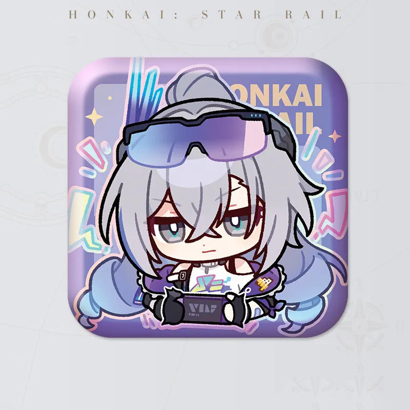 Honkai: Star Rail Pom-Pom Gallery Silver Wolf LV.999 square badge