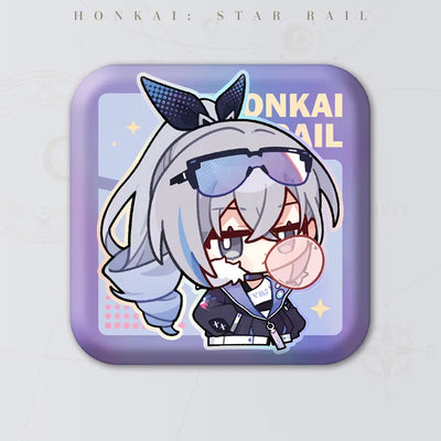 Honkai: Star Rail Pom-Pom Gallery Silver Wolf square badge